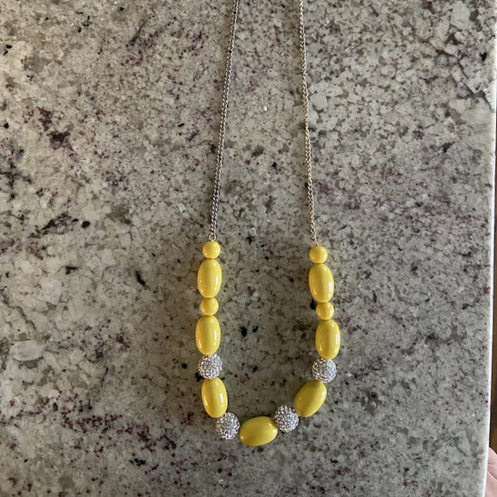 Yellow beaded necklace!
